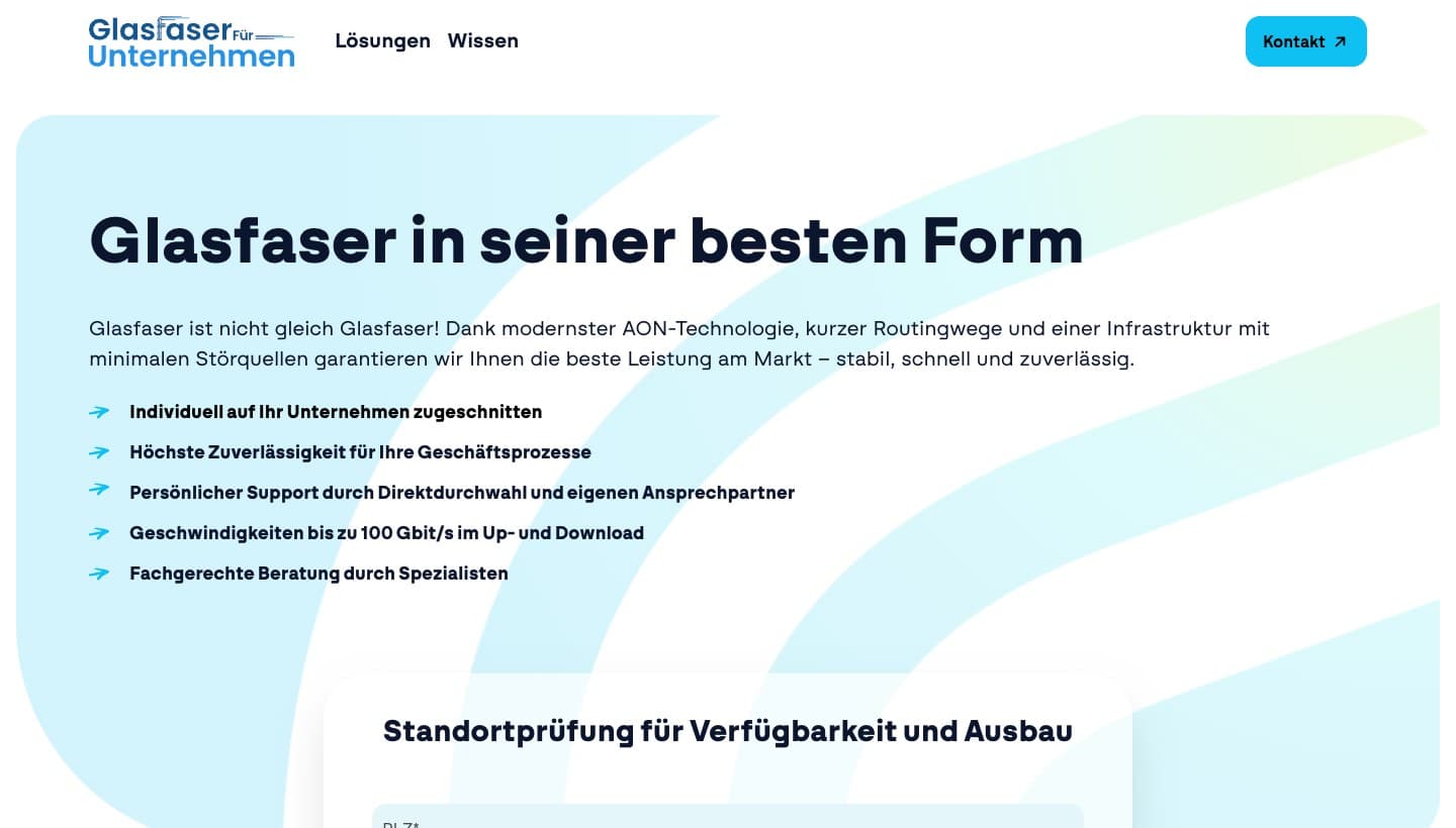 Glasfaser für Unternehmen